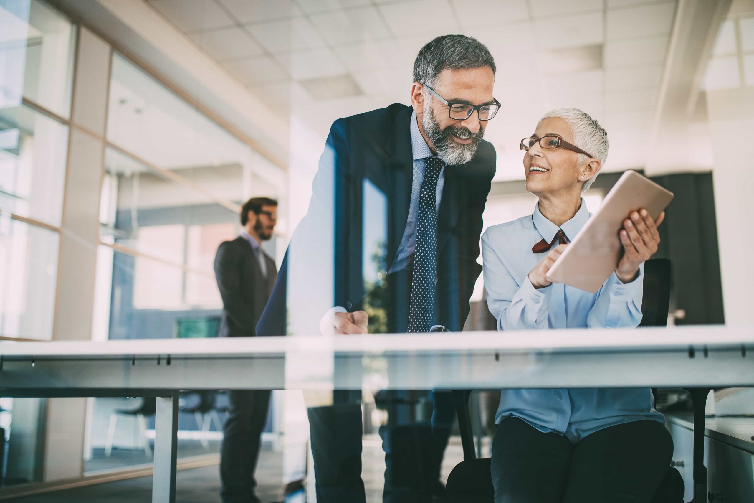 Business accountants working together at modern office